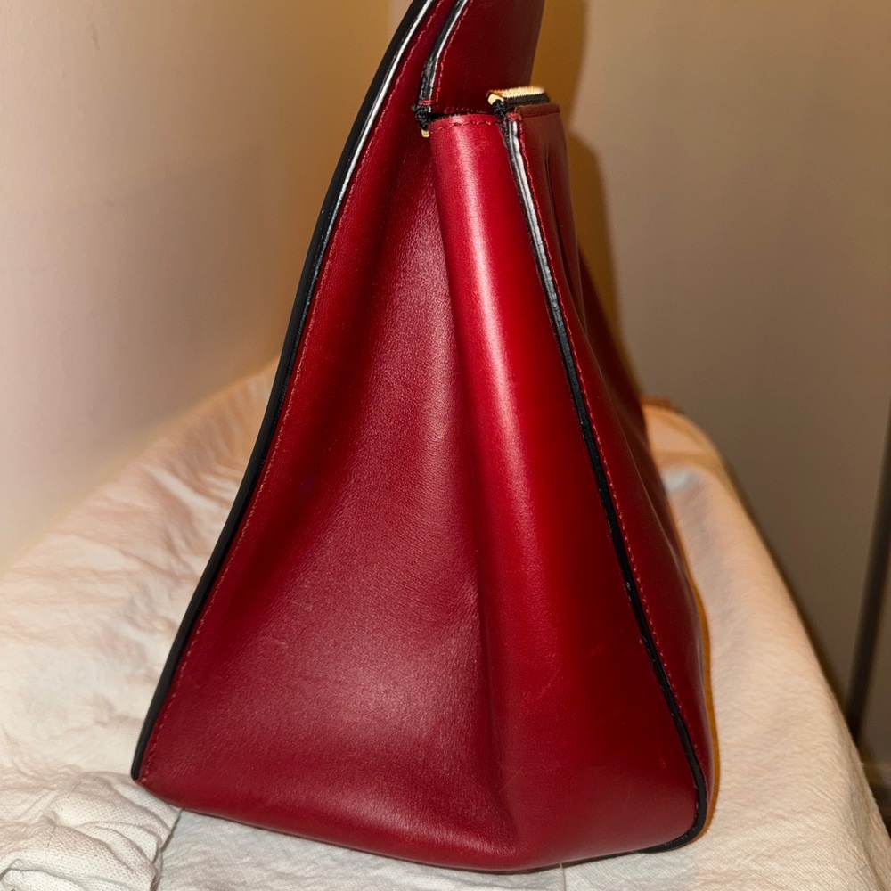 Celine Phoebe Philo Medium Edge Bag in Red Leather - Picture 6 of 11